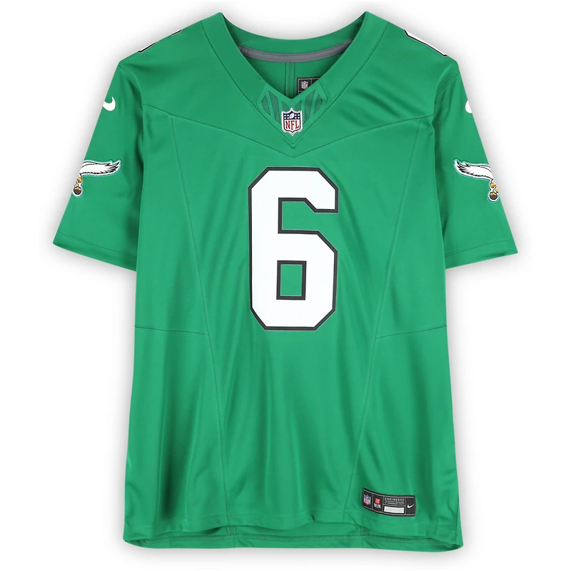 DeVonta Smith Philadelphia Eagles Autographed Nike Kelly Green Throwback Limited Jersey