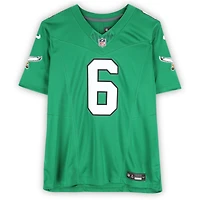 DeVonta Smith Philadelphia Eagles Autographed Nike Kelly Green Throwback Limited Jersey