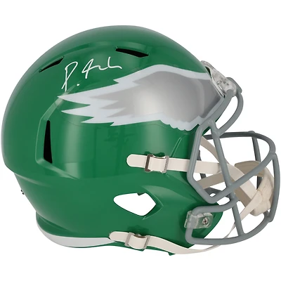 DeVonta Smith Philadelphia Eagles Autographed Riddell 2023 Kelly Green Alternate Speed Replica Helmet