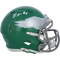 DeVonta Smith Philadelphia Eagles Autographed Riddell Alternate Kelly Green Speed Mini Helmet