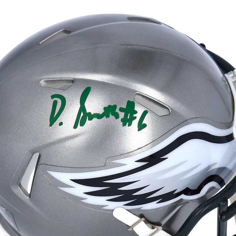 DeVonta Smith Philadelphia Eagles Autographed Riddell Flash Mini Helmet