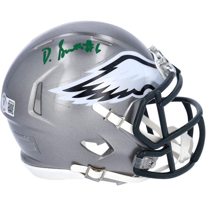 DeVonta Smith Philadelphia Eagles Autographed Riddell Flash Mini Helmet