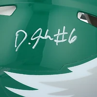 DeVonta Smith Philadelphia Eagles Autographed Riddell Kelly Green Speed Authentic Helmet  