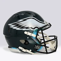 DeVonta Smith Philadelphia Eagles Autographed Riddell Speed Authentic Helmet - Art by Shawn Voelker - NF70444433