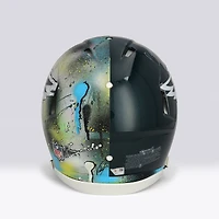 DeVonta Smith Philadelphia Eagles Autographed Riddell Speed Authentic Helmet - Art by Shawn Voelker - NF70444433