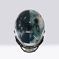 DeVonta Smith Philadelphia Eagles Autographed Riddell Speed Authentic Helmet - Art by Shawn Voelker - NF70444433
