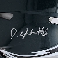 DeVonta Smith Philadelphia Eagles Autographed Riddell Speed Authentic Helmet - Art by Shawn Voelker - NF70444433