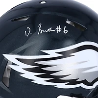 Casque Riddell Speed ​​Authentic autographié par DeVonta Smith (Philadelphia Eagles)