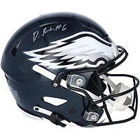 Casque authentique Riddell Speed ​​Flex autographié par DeVonta Smith Philadelphia Eagles