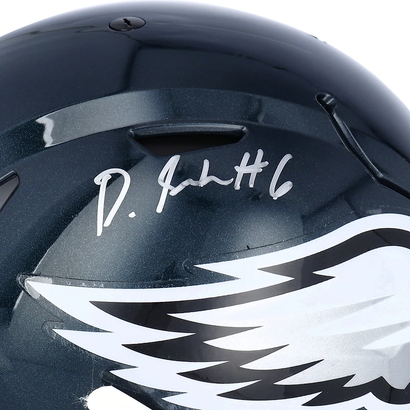 DeVonta Smith Philadelphia Eagles Autographed Riddell Speed Flex Authentic Helmet