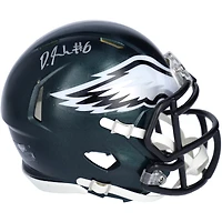 Casque Riddell Speed ​​Mini autographié par DeVonta Smith des Philadelphia Eagles