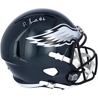 DeVonta Smith Philadelphia Eagles Autographed Riddell Speed Replica Helmet