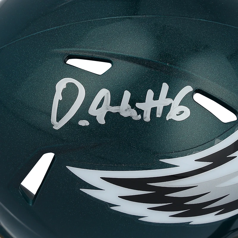 DeVonta Smith Philadelphia Eagles Autographed Super Bowl LIX Champions Riddell Logo Speed Mini Helmet