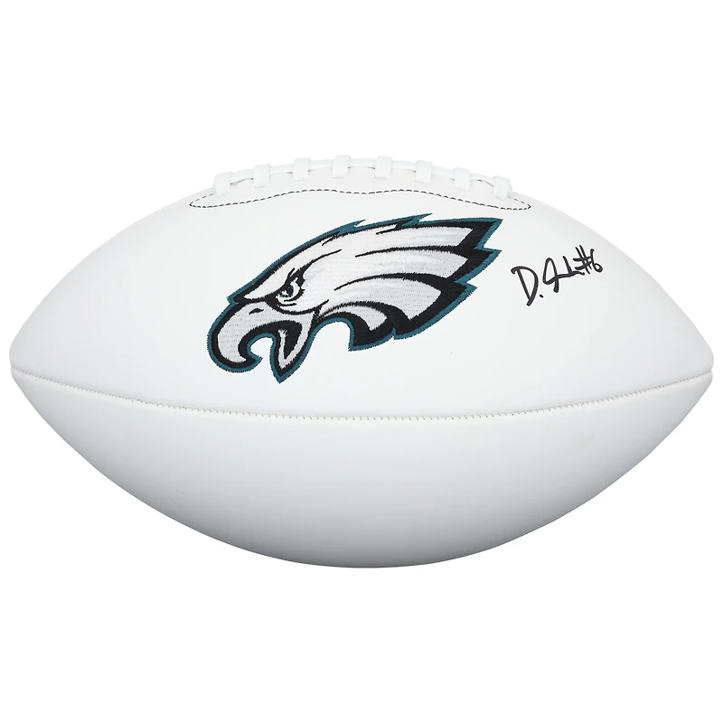 DeVonta Smith Philadelphia Eagles Autographed Wilson White Panel Football