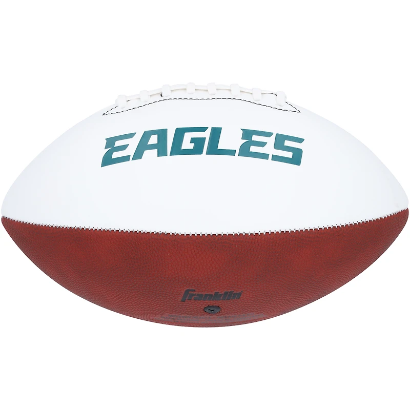 Ballon de football Franklin White Panel autographié par Donovan McNabb des Philadelphia Eagles