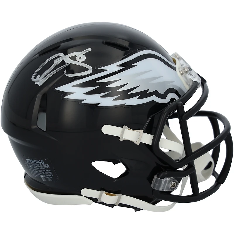Donovan McNabb Philadelphia Eagles Autographed Riddell Black Alternate Speed Mini Helmet