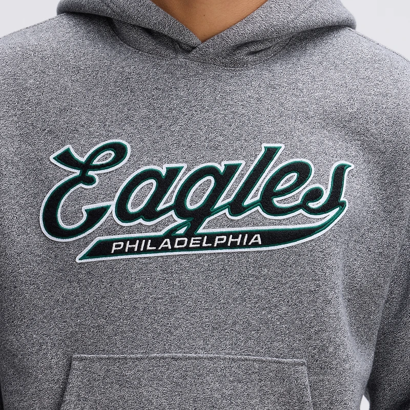Sweat à capuche Fanatics Athletic Heather Gray Philadelphia Eagles Iconic bords en polaire