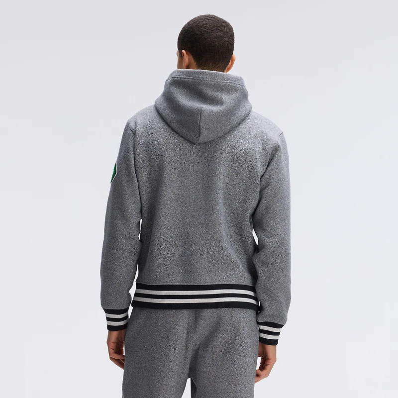 Sweat à capuche Fanatics Athletic Heather Gray Philadelphia Eagles Iconic bords en polaire