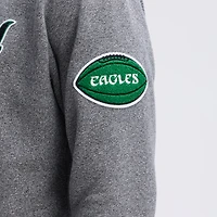 Fanatics Athletic Heather Gray Philadelphia Eagles IconicFleece Tipped Hoodie