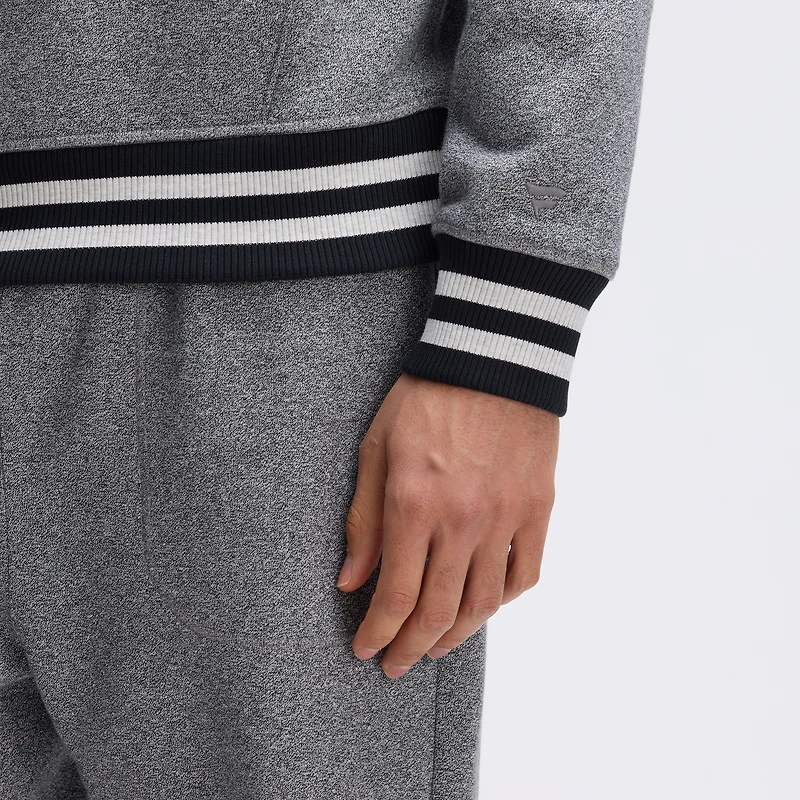 Fanatics Athletic Heather Gray Philadelphia Eagles IconicFleece Tipped Hoodie