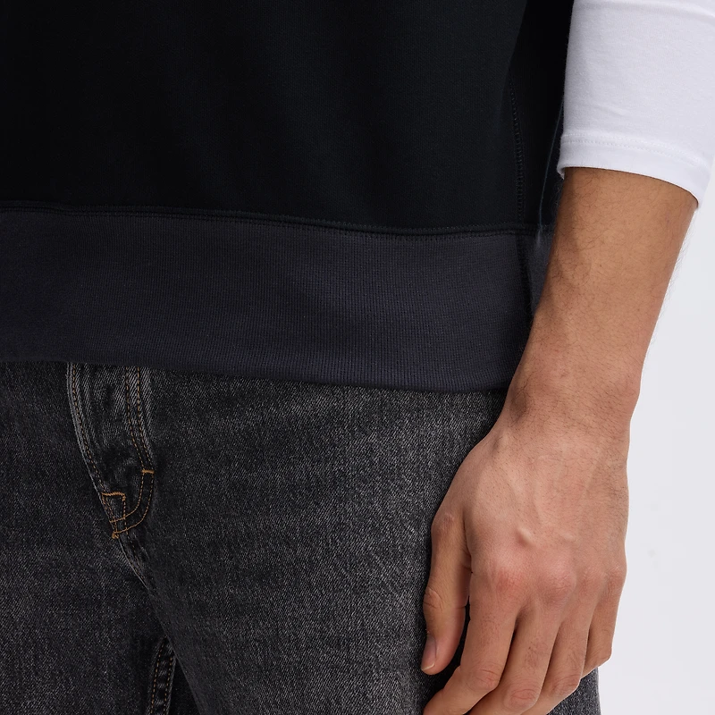 Fanatics Black Philadelphia Eagles IconicFleece Short Sleeve Sweatshirt