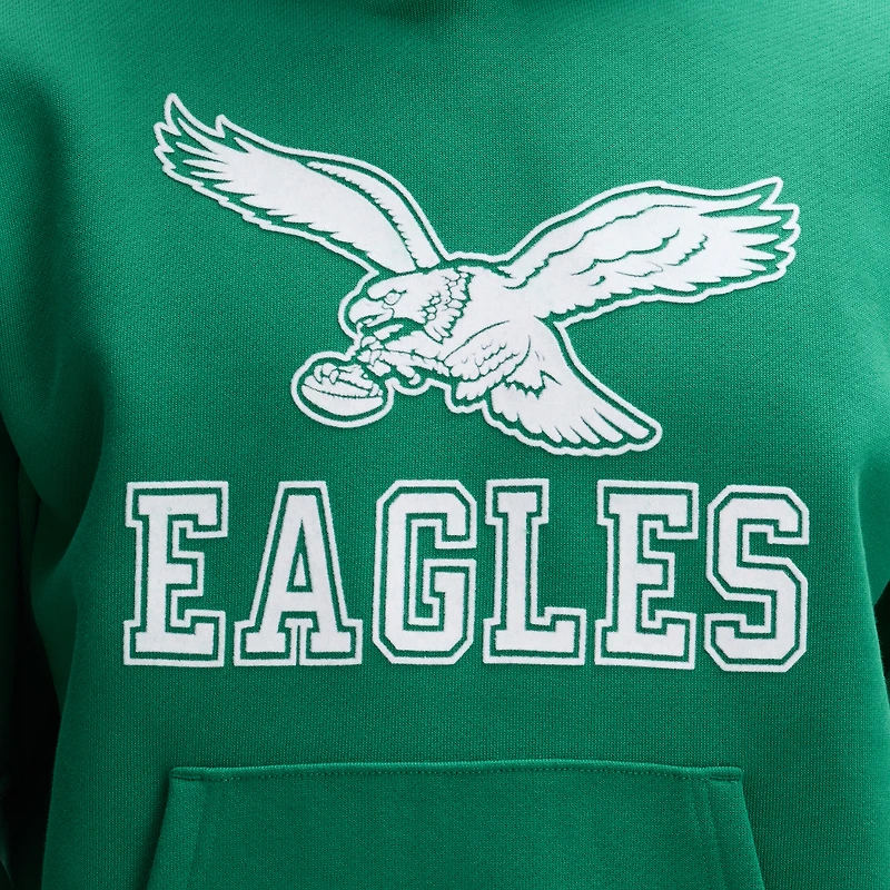 Fanatics Kelly Green Philadelphia Eagles IconicFleece Flocked Hoodie