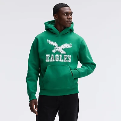 Fanatics Kelly Green Philadelphia Eagles IconicFleece Flocked Hoodie