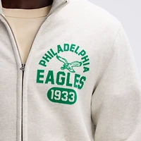 Fanatics Oatmeal Philadelphia Eagles IconicFleece Full-Zip Jacket