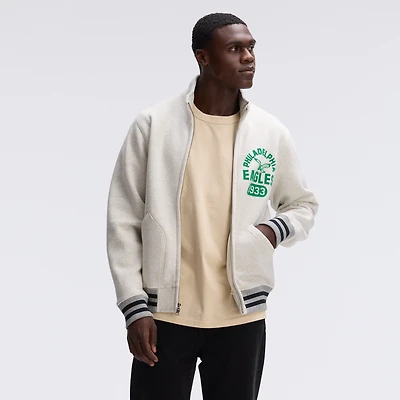 Fanatics Oatmeal Philadelphia Eagles IconicFleece Full-Zip Jacket