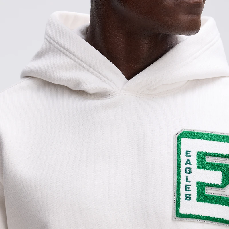 Fanatics Oatmeal Philadelphia Eagles IconicFleece Letterman Hoodie