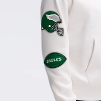 Fanatics Oatmeal Philadelphia Eagles IconicFleece Letterman Hoodie