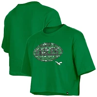 Girl's New Era Kelly Green Philadelphia Eagles Flip Sequin Boxy T-Shirt