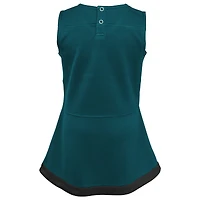 Robe verte de capitaine d'encouragement des Eagles Philadelphie pour tout-petits filles avec bloomers