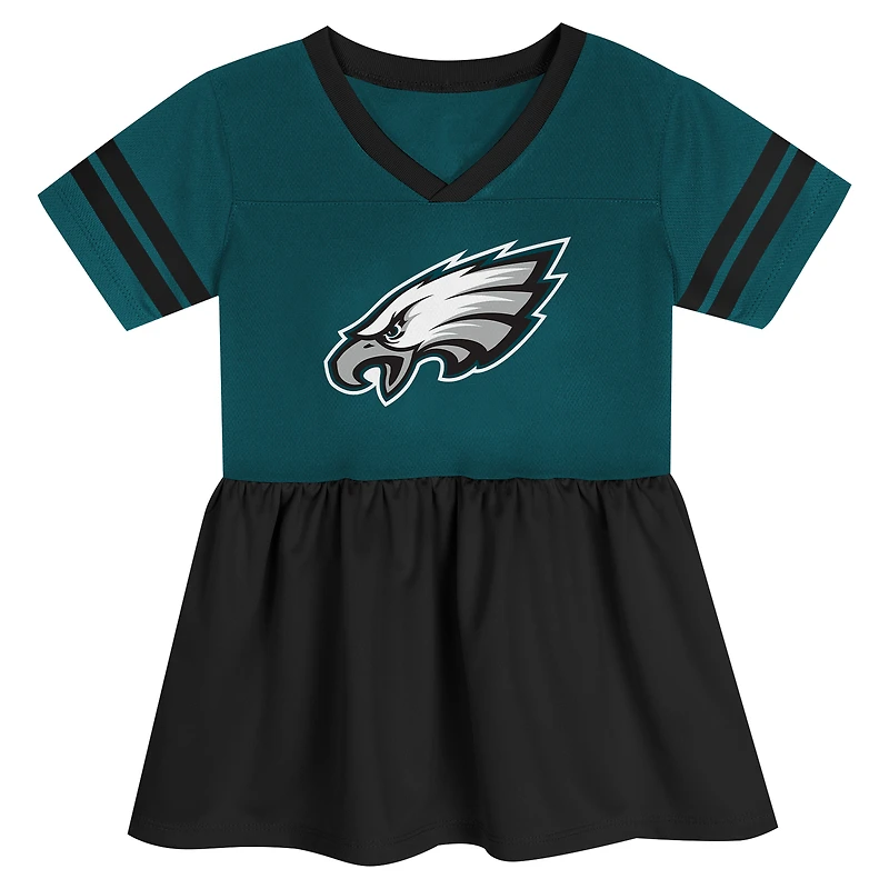 Robe en jersey tendance vert nuit pour fille avec lumières du stade Philadelphia Eagles