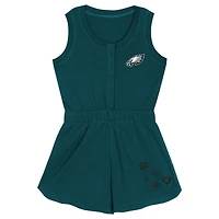 Girls Toddler Midnight Green Philadelphia Eagles Super Girl Romper