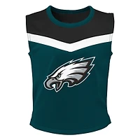 Ensemble de pom-pom girl deux pièces Spirit des Eagles Philadelphie vert minuit pour jeune fille