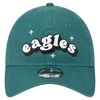 Girls Youth New Era  Midnight Green Philadelphia Eagles Cheer 9TWENTY Adjustable Hat
