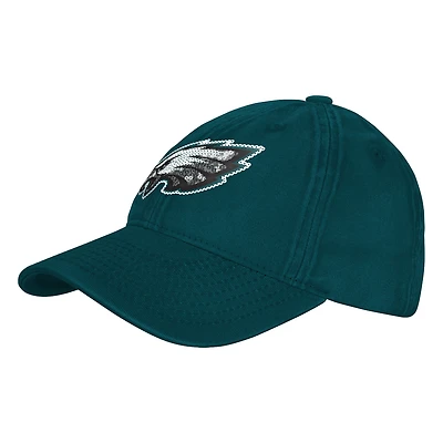 Casquette ajustable pour jeunes filles Outerstuff Midnight Green Philadelphia Eagles Gridiron