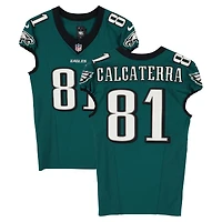 Maillot vert nuit n° 81 porté par Grant Calcaterra des Eagles de Philadelphie lors du match contre les Buccaneers de Tampa Bay le 28 septembre 2025