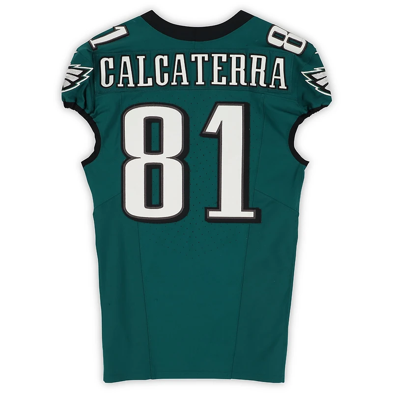 Grant Calcaterra Philadelphia Eagles Game-Used #81 Midnight Green Jersey vs. Tampa Bay Buccaneers on September 28, 2025