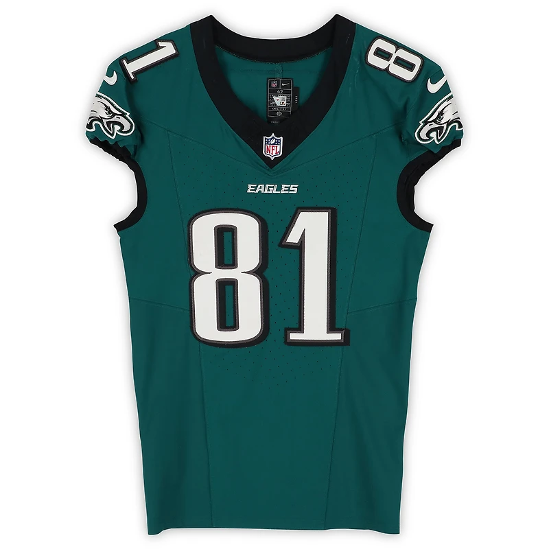 Grant Calcaterra Philadelphia Eagles Game-Used #81 Midnight Green Jersey vs. Tampa Bay Buccaneers on September 28, 2025
