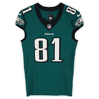 Grant Calcaterra Philadelphia Eagles Game-Used #81 Midnight Green Jersey vs. Tampa Bay Buccaneers on September 28, 2025
