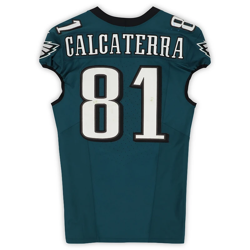 Grant Calcaterra Philadelphia Eagles Game-Used #81 Midnight Green Nike Jersey vs. Detroit Lions on November 16, 2025