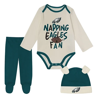 Infant Outerstuff  Midnight Green Philadelphia Eagles Little Champ Three-Piece Set