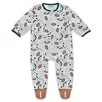 Infant & Newborn WEAR by Erin Andrews Philadelphia Eagles Sleep and Play Full-Zip Sleeper Bib Set