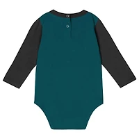 Infant Midnight Green/Black Philadelphia Eagles Double Up Long Sleeve Bodysuit Pant Set