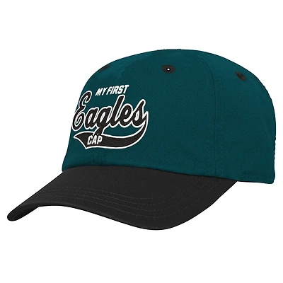 Casquette souple My First Tail Sweep Flex pour bébé vert nuit/noir Philadelphia Eagles