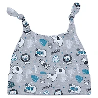 Infant New Era Gray Philadelphia Eagles Animal Baby Beanie Cuffed Knit Hat