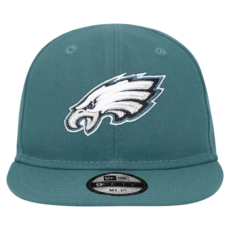 Casquette ajustable My 1st 9FIFTY des Philadelphia Eagles New Era vert nuit pour bébé