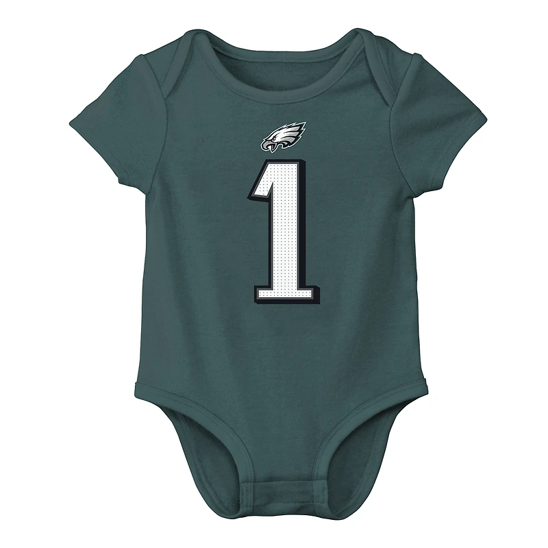 Infant Nike Jalen Hurts Midnight Green Philadelphia Eagles Player Name & Number Bodysuit